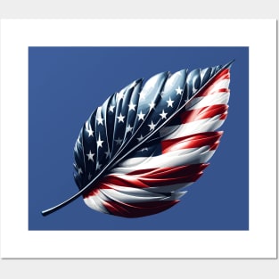 USA Flag Leaf Posters and Art